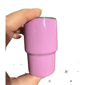 Tiny 3 Inch Stainless Steel Tumbler With Straw and Lid